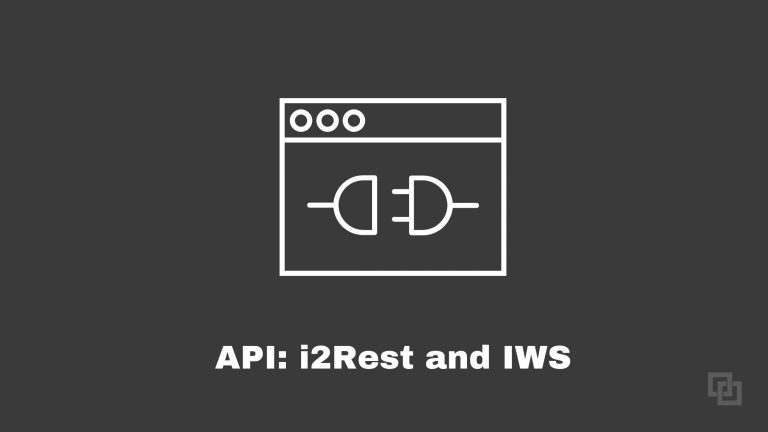API Development i2Rest and IWS